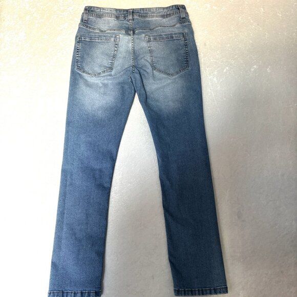THE PERFECT JEAN NYC Stretch Slim Fit Jeans Mens 30X30 (Actual 31x29) Light Blue - Picture 2 of 13